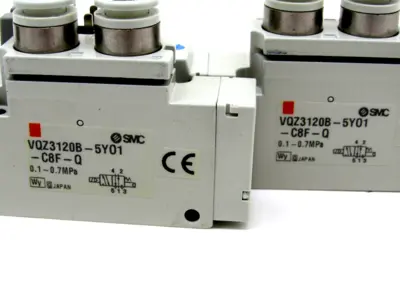 NEW LOT OF 2 SMC VQZ3120B-5YO1-C8F-Q PORT VALVE VQZ3120B5YO1C8FQ