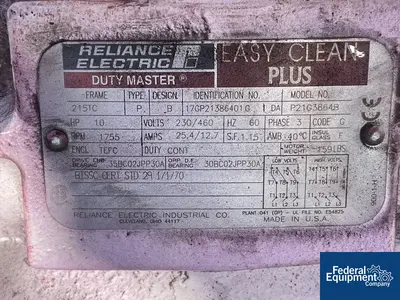 USED Lee Industries 360 Gal Lee Reactor, 304 S/S, 20/100#