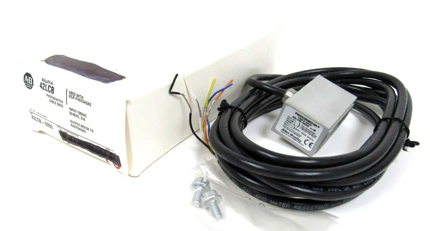 NEW ALLEN BRADLEY 42LCB-5000 PHOTOSWITCH CABLE BASE 42LCB5000 SER B