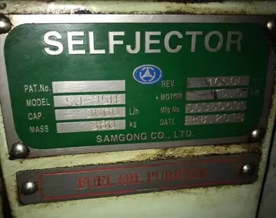 Mitsubishi SJ-35H self-cleaning oil purifier, SS bowl.