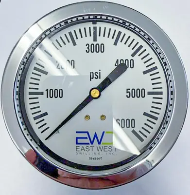 New | in-Stock 2026 SPAN 6,000 PSI LIQUID-FILLED 4" PANEL-MOUNT PRESSURE GAUGE Temperature and Pressure Testers Pennsylvania US | East West Machinery & Drilling #1573928