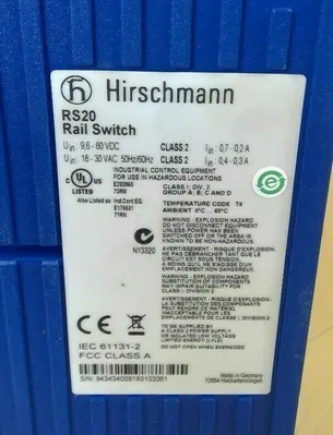Used Hirschmann _UNKNOWN_ PLC Ethernet Equipment South Carolina US | Palmetto Automation #1182815