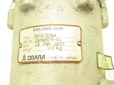 Obara RTX-3764 Pneumatic Linear Actuator For Welding Gun 3" Stroke 16mm Bearing