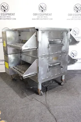 MIDDLEBY MARSHALL DOUBLE STACK PROPANE GAS SPLIT BELT PIZZA CONVEYOR OVEN MODEL PS636G (R TO L)
