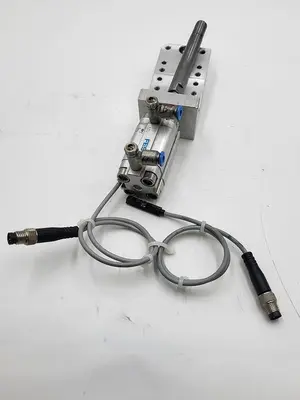 Used FESTO FESTO CYLINDER PUSH ADVU-16-20-PA MOUNTED ON ALUMINUM BASE Cylinders | ND Industrial Surplus #1216638