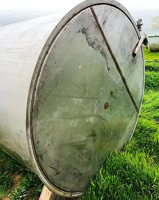 Tank, 2,400 Gallon, 304 Stainless Steel, 5'6" x 14', Single Wall #S745016