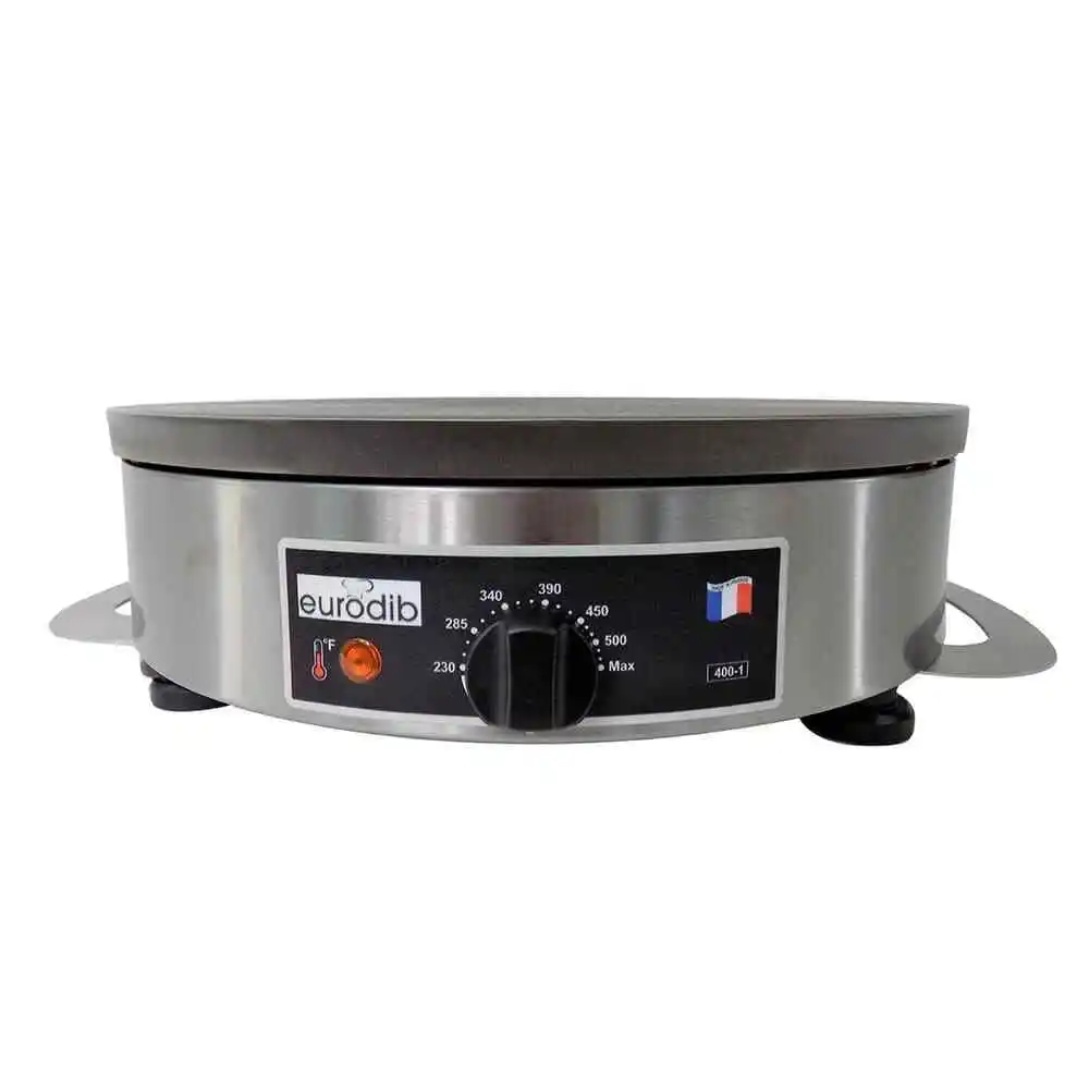 Eurodib CEEB41-120 15 9/10" Single Crepe Maker w/ Cast Iron Plate, 120v