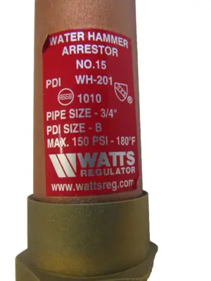 NEW WATTS WH-201 WATER HAMMER ARRESTOR NO. 15 WH201