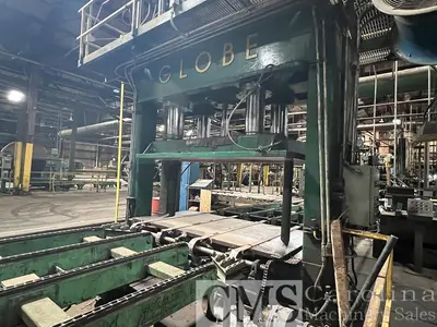 USED GLOBE PLAYWOOD LAYUP LINE AND GLOBE PRESS