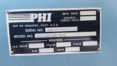 PHI #GS 21H-H8-X4B Precision Pneumatic Press