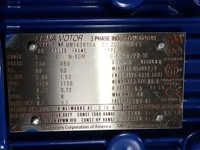 Used SUMITOMO DRIVE TECHNOLOGIES CHFMS16180DBBEPB731 Motors (misc) Ohio US | HGR 24 #756774