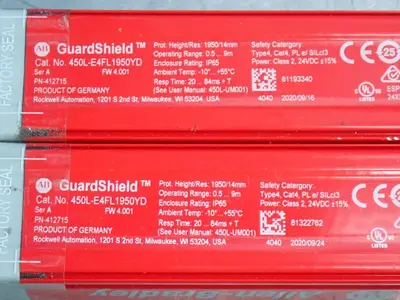 Used ALLENBRADLEY 450LE4FL1950YD Light Curtains & Grids Ohio US | HGR 24 #727943