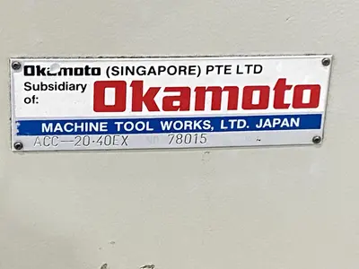 20" X 40" OKAMOTO MODEL #ACC-20-40EX CNC HORIZONTAL SURFACE GRINDER: STOCK #20992