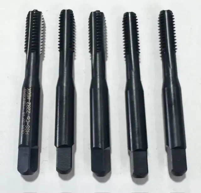 Guhring 5/16"-18 Cobalt Hand Tap 4 Flute H3 Semi-Bottoming Taps 5 Pack
