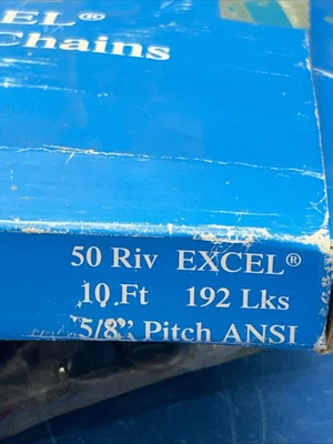 NEW WHITNEY RENOLD Roller Chain 50riv 5/8” Pitch