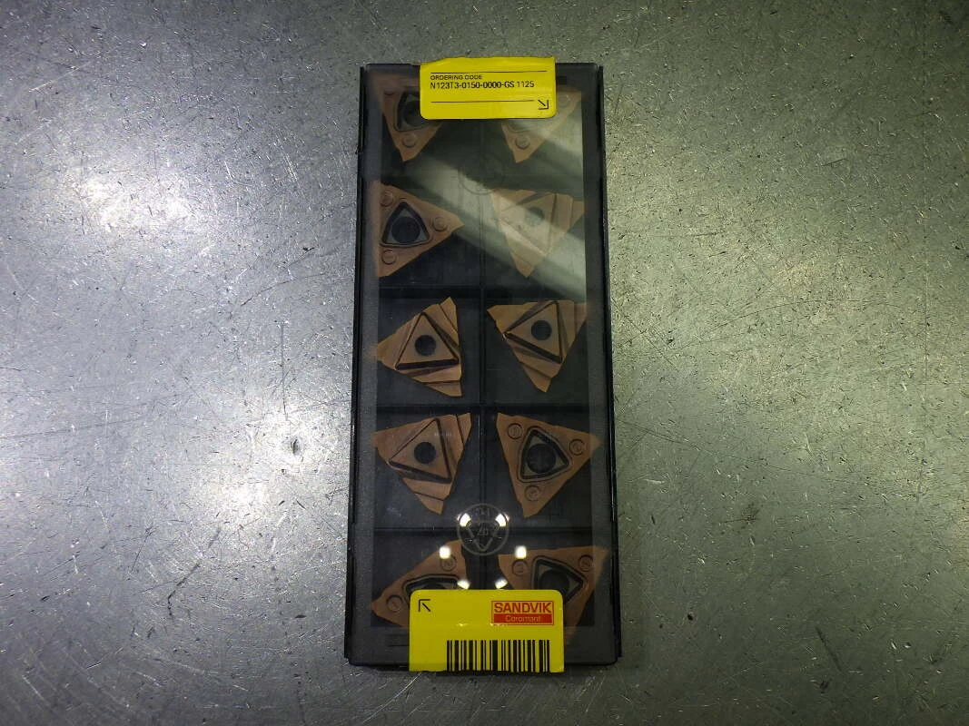 Sandvik Carbide Grooving Inserts QTY10 N123T3-0150-0000-GS 1125 (LOC2100A)