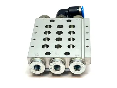 USED FESTO MANIFOLD RAIL G1/8 10.5MM 16-STATION SUB-BASE 566560