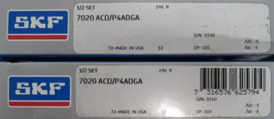 NEW SKF 7020 ACD/P4ADGA BEARING SET 7020ACDP4ADGA