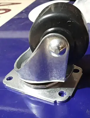Heavy-Duty Swivel Plate Caster Non-Marking Hard Rubber Wheel 2"Wx3''H 250lb cap