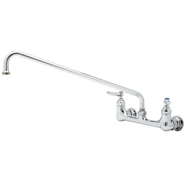 New | in-Stock T&S Old Stock T&S B-0230 Wall Mounted Pantry Faucet with 8" Adjustable Centers, 18" Swing Nozzle Faucets / Sprayers Illinois US | Falcon Restaurant Supply #1375732