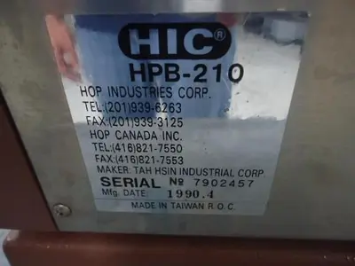 USED TAH HSIN INDUSTRIAL CORP. HPB-210