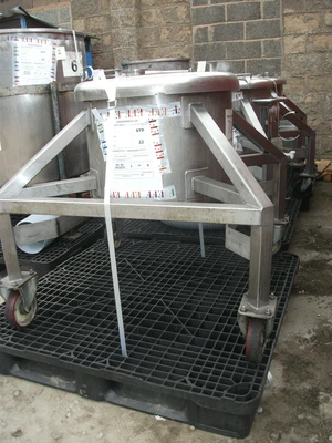 110 L S/S Open Top Trolley Tank
