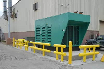 (42) 10' LONG x 26" HIGH IDEAL SHIELD TWO LINE PLASTIC COATED HEAVY DUTY GAURDRAIL BARRIER: YOBRO #24873