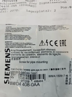 Siemens 8ZX1012-0WD4 Connection Element Module Loc 3E-17