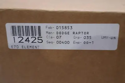 DODGE 015853 RAPTOR E70 ELEMENT NEW IN BOX STOCK #GF-926