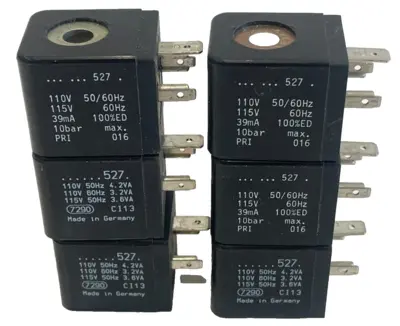 NEW LOT OF 6 UNBRANDED 527 SOLENOIDS 110V 50/60HZ