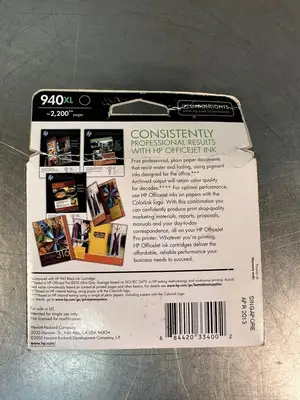 Hp 940XL Black Ink Cartridge C4906AN Genuine NEW (5.3.3)