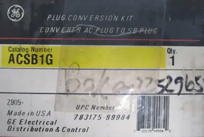 NEW GENERAL ELECTRIC ACSB1G CONVERSION KIT 30-100AMP 600V