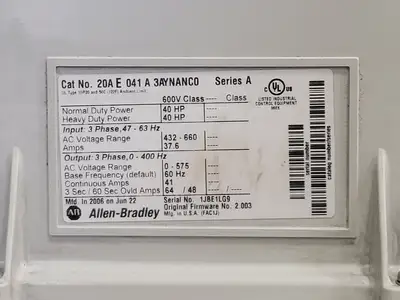 USED ALLEN-BRADLEY 20AE041A3AYNANC0