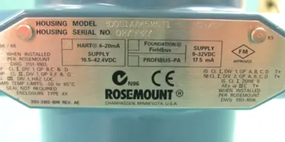 USED Rosemount 3051 S1 TG 3A2A11A1AK5M5T1