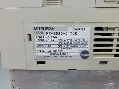 Used Mitsubishi Electric FR-E520-0.75K Variable Speed Drives South Carolina US | Palmetto Automation #1159102