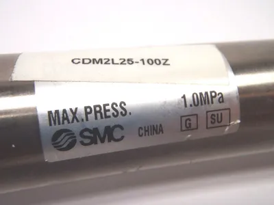 CDM2L25-100Z | SMC  Pneumatic Round Body Dual Acting Cylinder W/ JA30-10-125 Joint - Used