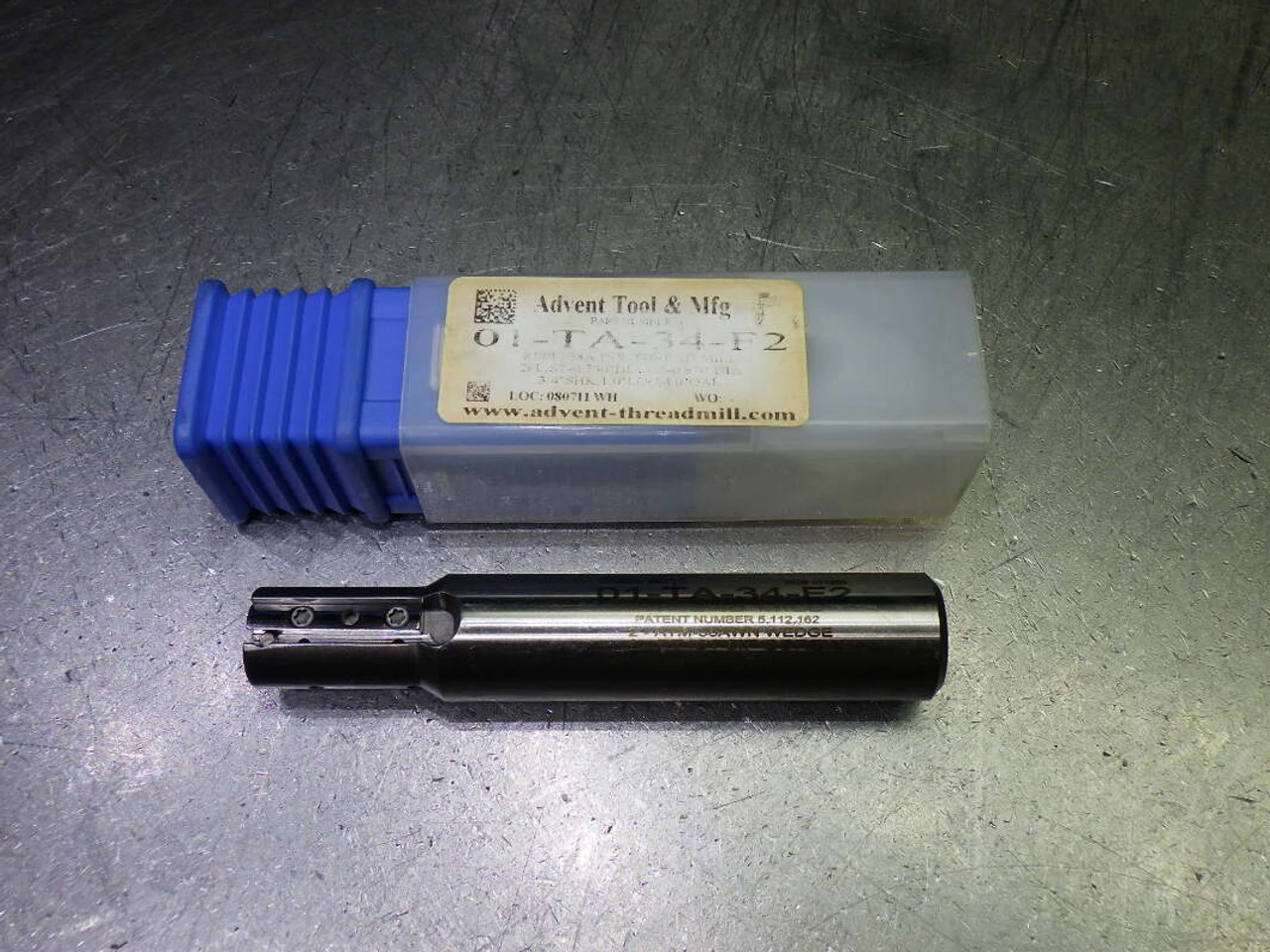Advent Tool .87" 2 Flute Coolant Thru Thread Mill 3/4" Shank 01-TA-34-F2 (LOC2793D)