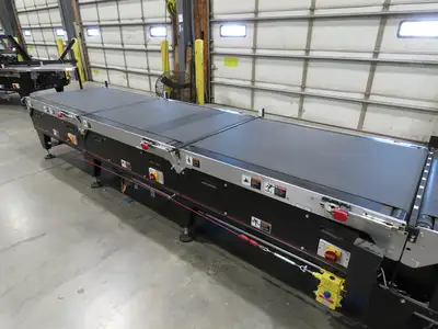 Mantissa 41"x 17' 4" Belt Conveyor 4-Zone High Speed Package Sorting 435fpm