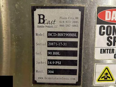 USED 2017 BCAST STAINLESS PRODUCTS 90BBT