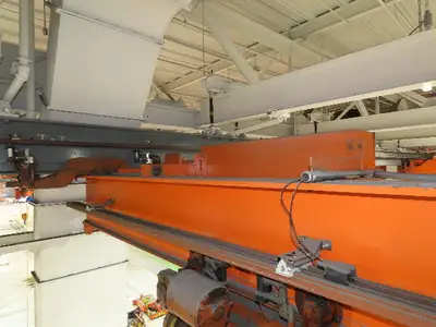 Cleveland Tramrail P&H 1/2 Ton Single Girder Underhung Bridge Crane 45' 10" Span