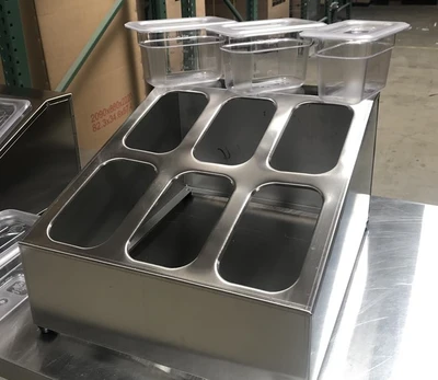171-0189 4-Well Seasoning Box Condiment Station
