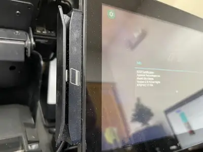 Used ELO Used Elo 10" POS System with Printer, Stand and Card Reader Retail Retail Store Fixtures Illinois US | Falcon Restaurant Supply #1376445