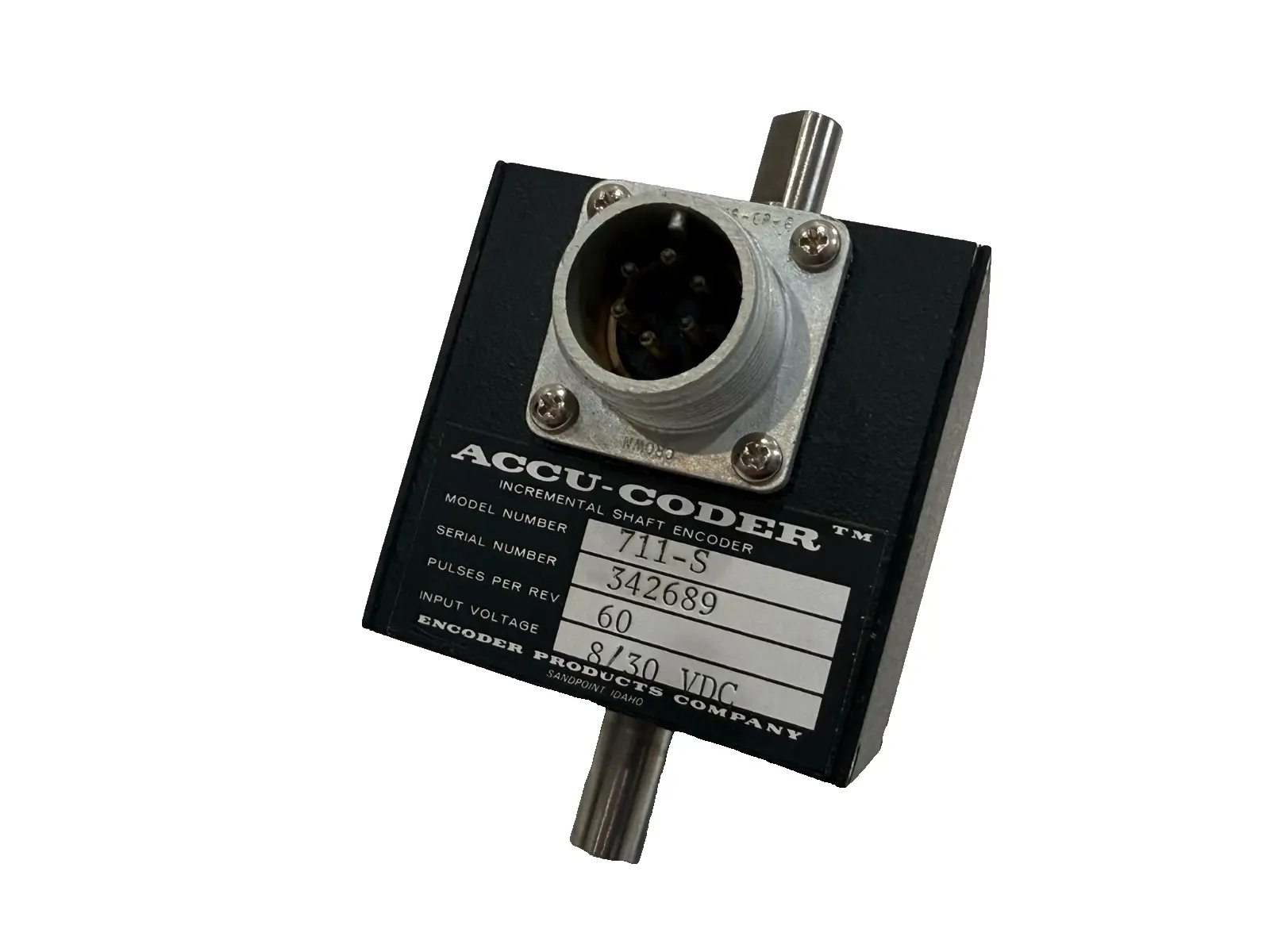 NEW ACCU-CODER 711-S INCREMENTAL SHAFT ENCODER 8/30VDC 60 PULSES PER REV 711S