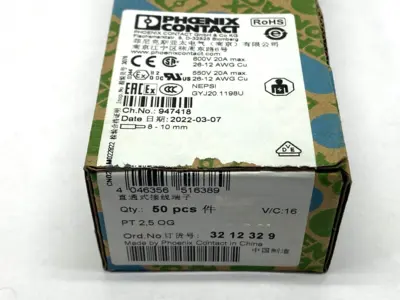 USED PHOENIX CONTACT 3212329, PT 2,5 OG