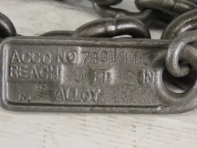 ACCO 78C1113 Single Basket Continuous Chain Sling 3/8" X 6'3" 11400Lb at 90°