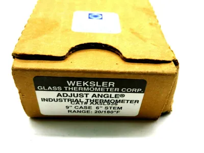 NEW WEKSLER INSTRUMENTS AA5L936 THERMOMETER ADUSTABLE 9IN CASE 6IN STEM