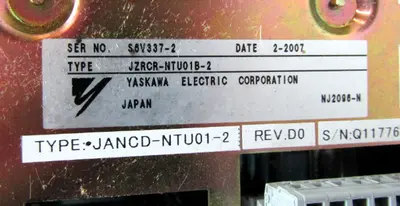 USED YASKAWA ELECTRIC JZRCR-NTU01B-2