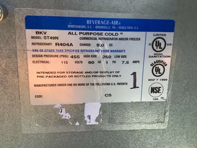 USED Beverage-Air ST49N.