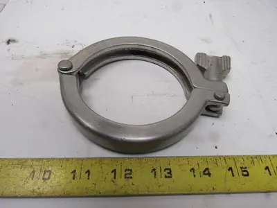 3" Sanitary Hinged Split Clamp Stainless Steel Lot Of 2