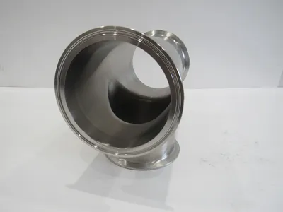 NEW UNBRANDED EG7-6L4.0 4" CLAMP STYLE SANITARY STAINLESS STEEL PIPE TEE TUBE EG